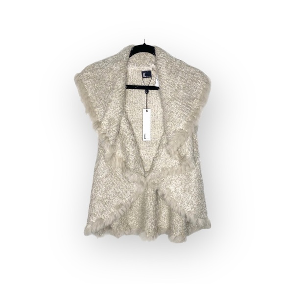 new Love Token ❤︎ Danielle Rabbit Fur Trim Vest ❤︎ Teddy Coat ❤︎ Ivory ❤︎ XS - Picture 11 of 16